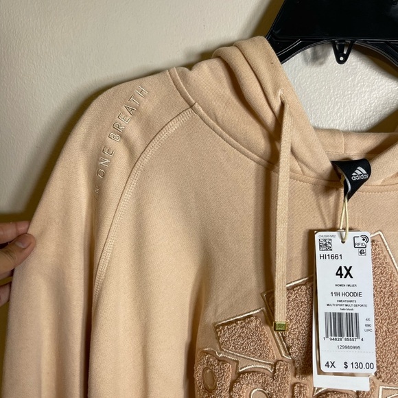 NWT Adidas X 11 Honore Halo Blush Loose Fit Hoodie Plus Size 4X - Picture 3 of 5